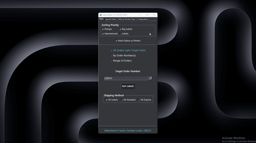 Shipping Label Maker